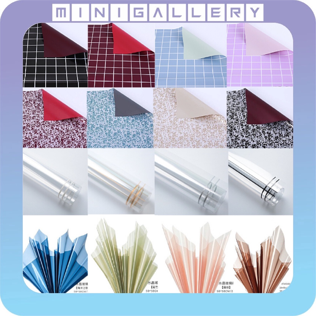 Flower Wrapping Paper Kertas Buket Bunga Cellophane Waterproof KB6084