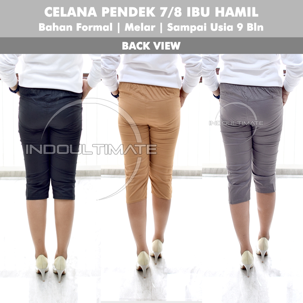 7/8 Celana Kerja Ibu Hamil Panjang Kain Katun Kantor Ibu Hamil BY CH-02 leging pakaian ibu hamil