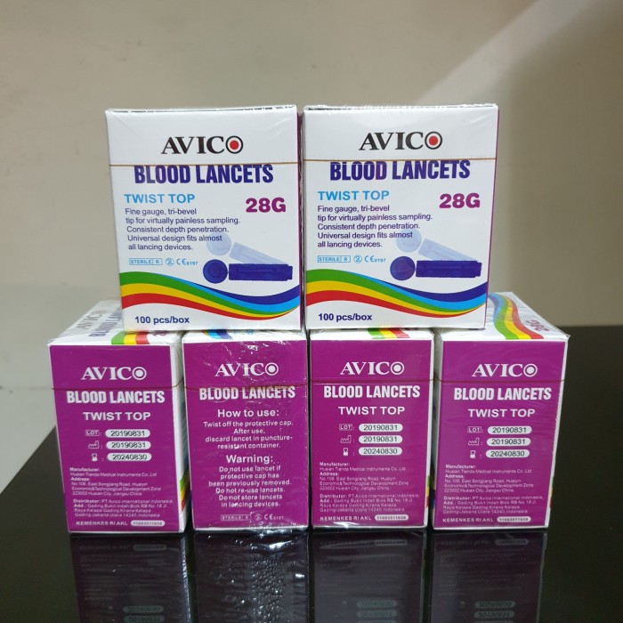 Blood Lancets Avico - Jarum Lancet Isi 100 pcs