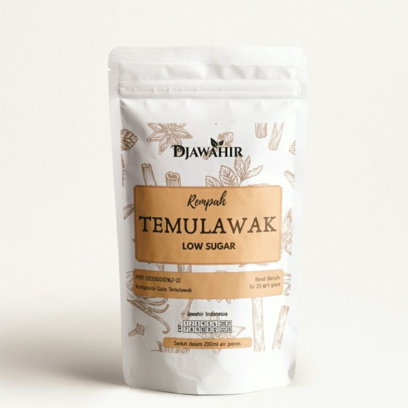 

Djawahir Rempah Temulawak low sugar instan herbal isi 20 sachet