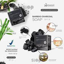 [HANASUI] BAMBOO CHARCOAL Soap with Scrub | SABUN ARANG BPOM