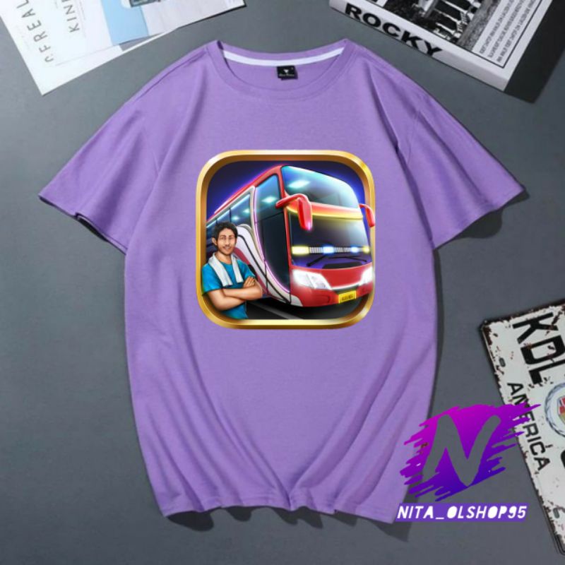 bus simulator baju kaos anak dan dewasa bus simulator
