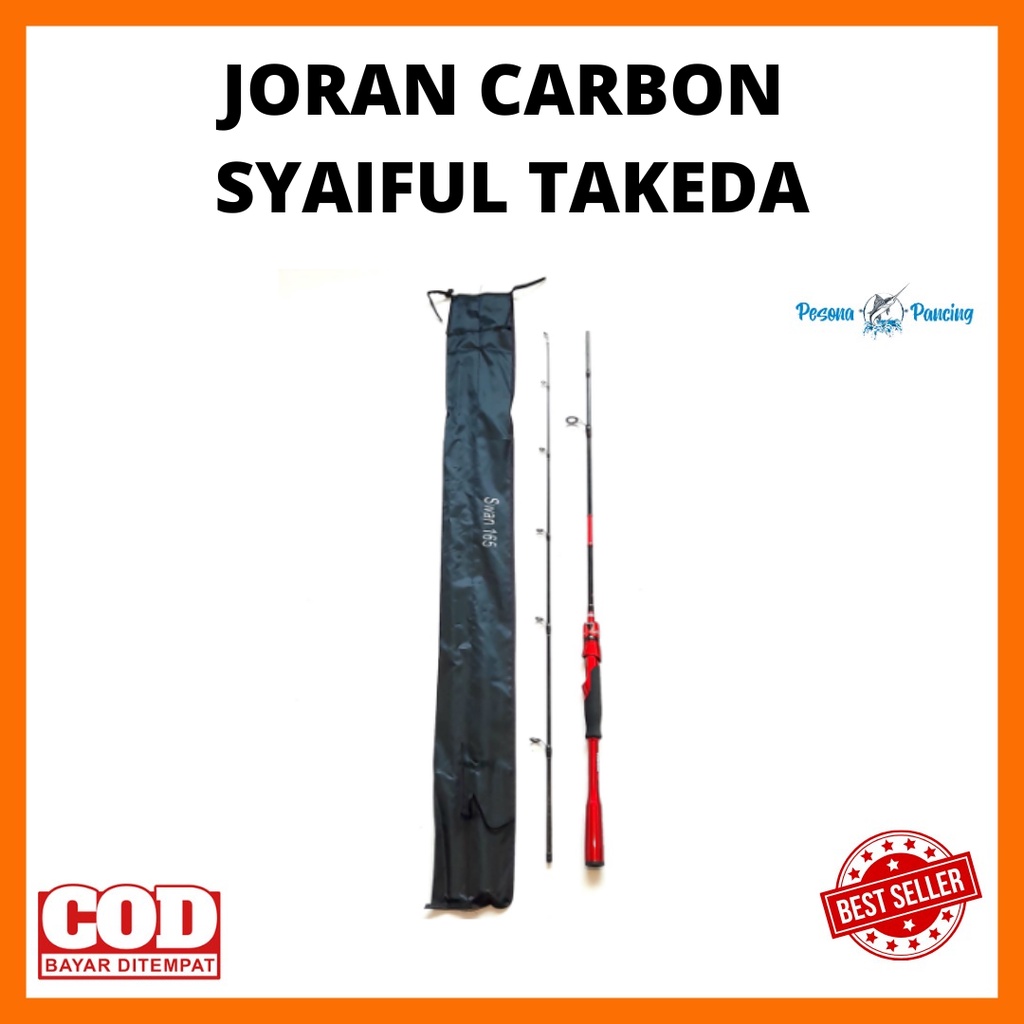 Joran Pancing Carbon SWAN SYAIFUL TAKEDA 150-180 dengan 8-17LBS