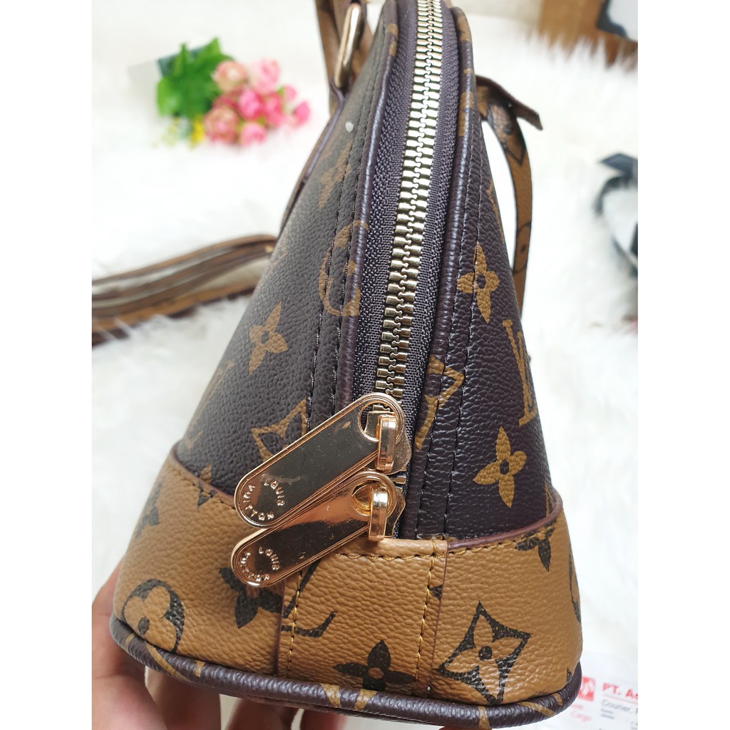 TAS PUNGGUNG WANITA CANTIK BERKILAU 0/ LIMITED LV ALMA FULL BAHAN FULL EMBOSS MONOGRAM