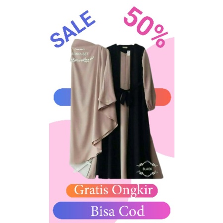 Baju Gamis Dress Wanita Muslimah Syari Lebaran 2021 Pesta Dewasa Modern kekinian Murah Remaja Couple
