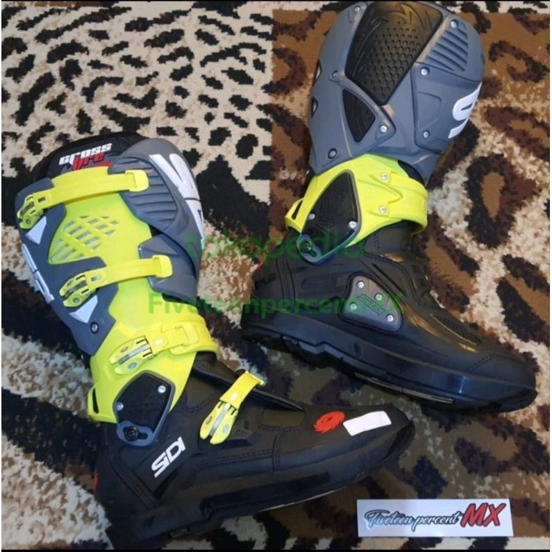 Sepatu SIDI CROSSFIRE 3 SRS MX BOOTS L.edition black f yellow grey