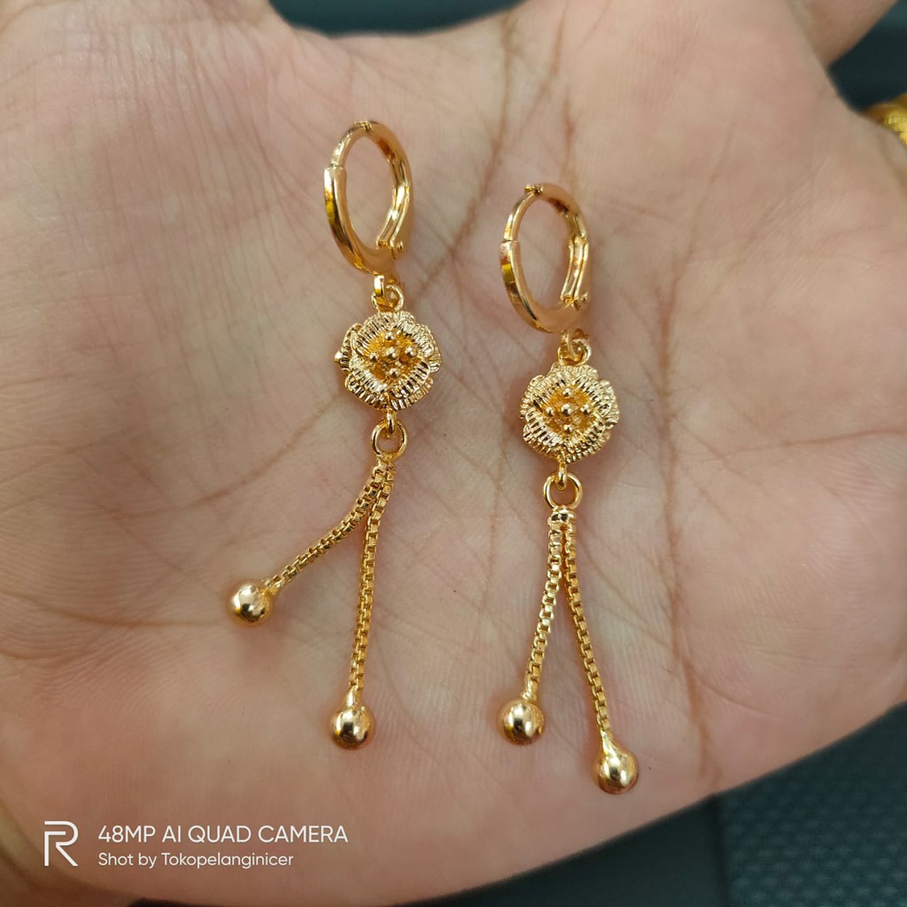 Xuping Anting Fashion Wanita Model juntai panjang Permata Mewah