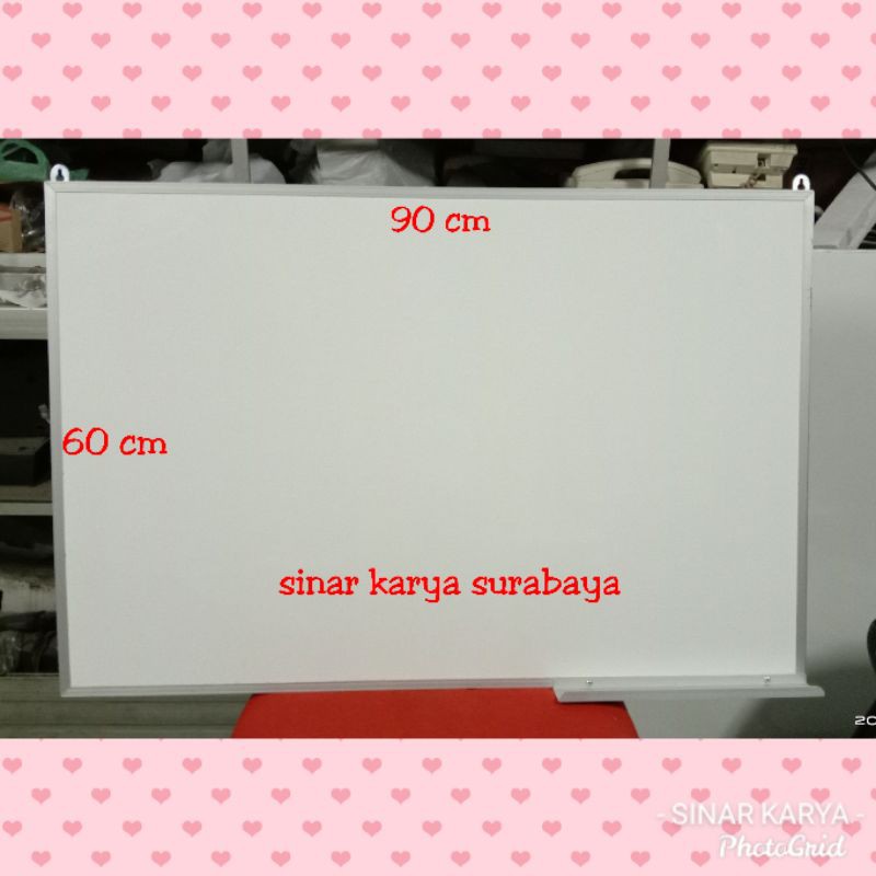 

PROMO Papan Tulis ukuran 60x90 cm Putih White Board gantung dinding tembok