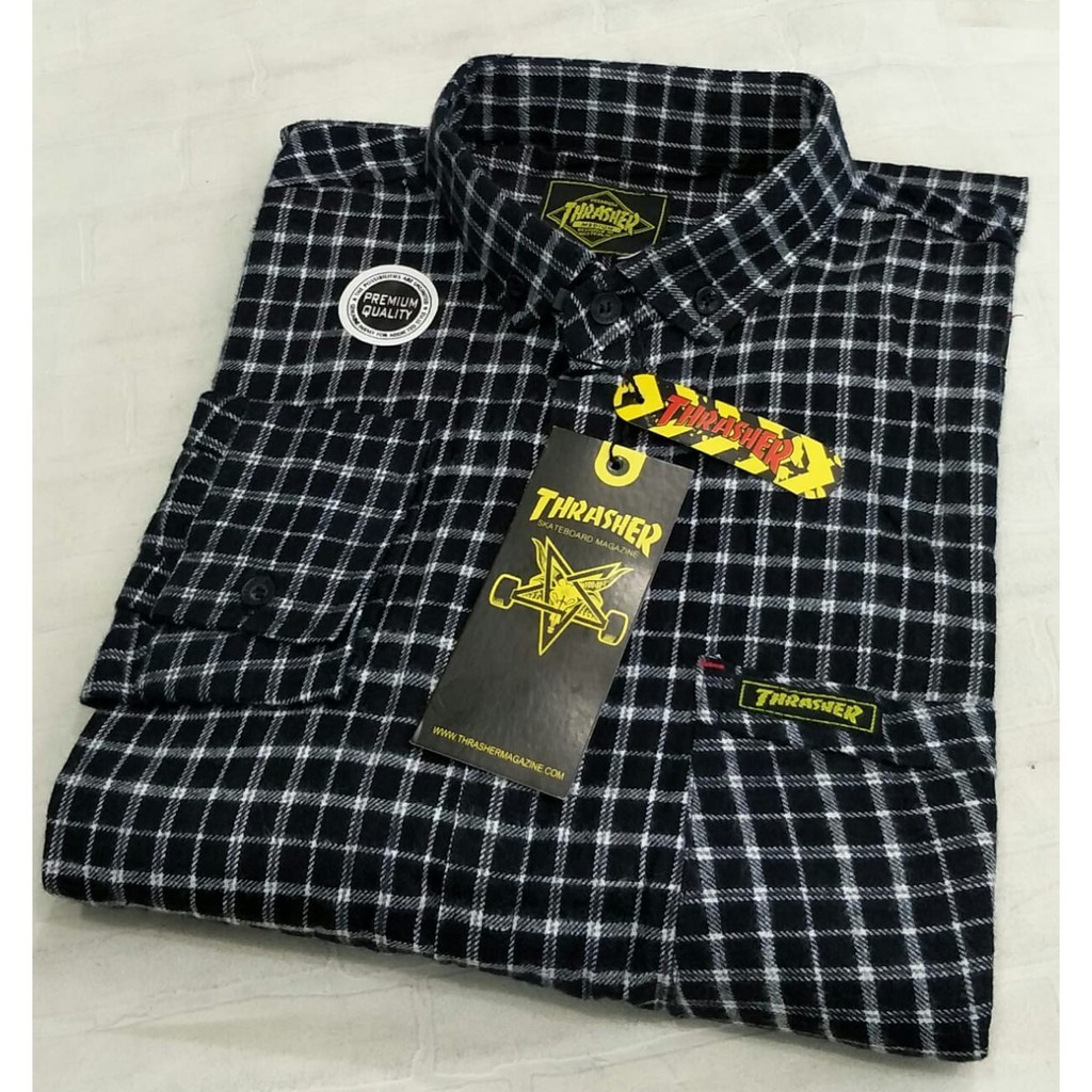 Kemeja Flannel Pria Lengan Panjang Original Distro