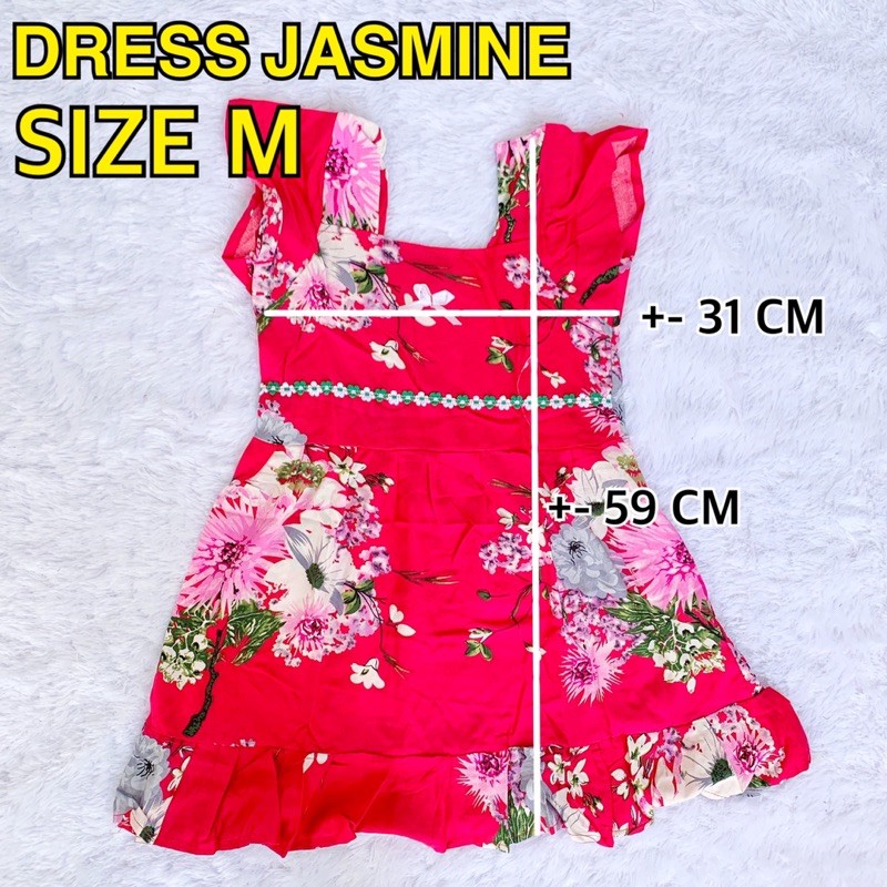 DRESS RAYON JASMINE SIZE M / ROK DASTER RUMAHAN ANAK BAYI CEWEK PEREMPUAN LUCU BAGUS MURAH