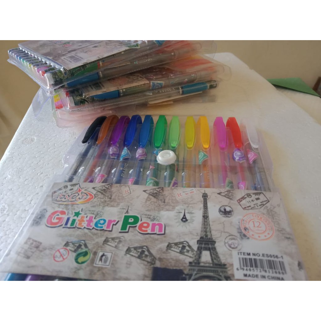 

(3 SET) Pulpen Set 12 Warna Neon Color Pastel/Gliter Pen/Highlighter Pen (atk murah grosir)