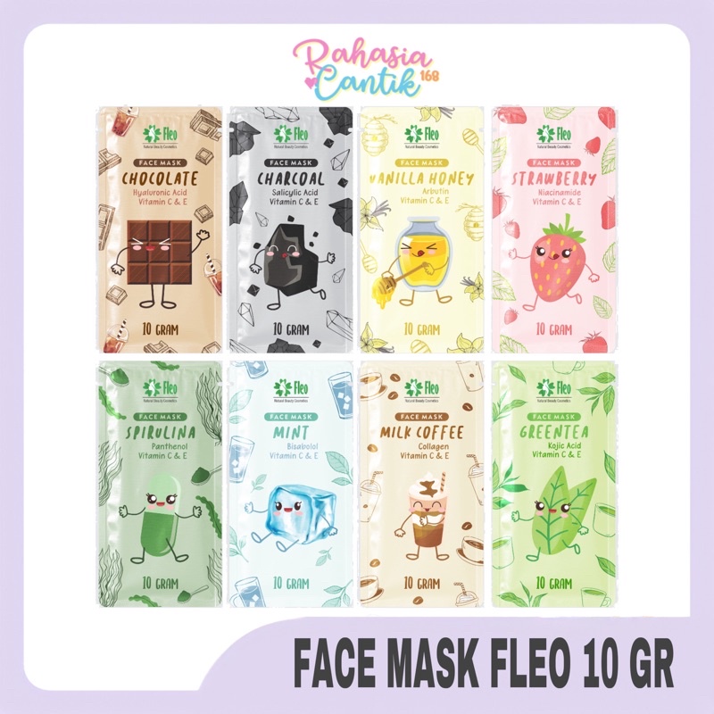 [BPOM] Masker Wajah Organik Fleo 10gr / Face Mask Premium By Fleo / Masker Wajah Bubuk