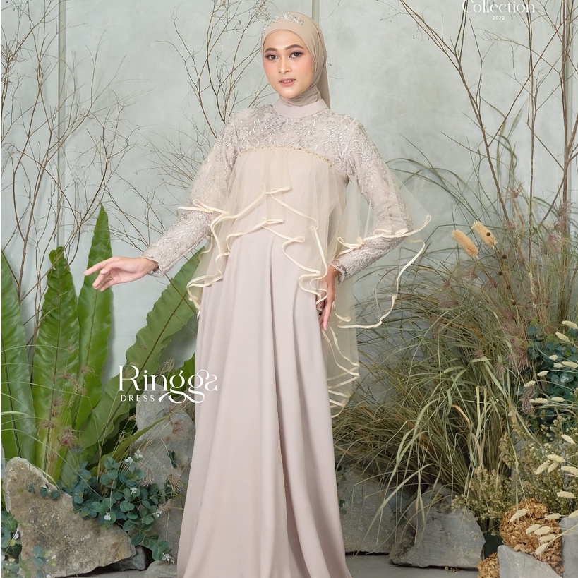 PUTHIC - RINGGA DRESS - READY STOCK - GAUN PESTA - GAUN WISUDA GAUN LAMARAN GAUN HIJAB