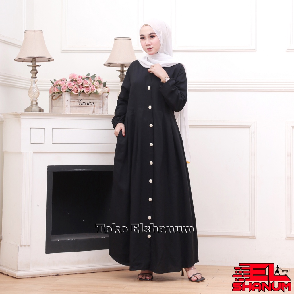 Gamis Syari Terbaru Rayon Premuim Polos Murah Lengan Panjang Busana Muslim Wanita  Remaja Dewasa Kekinian Wudhu Friendly