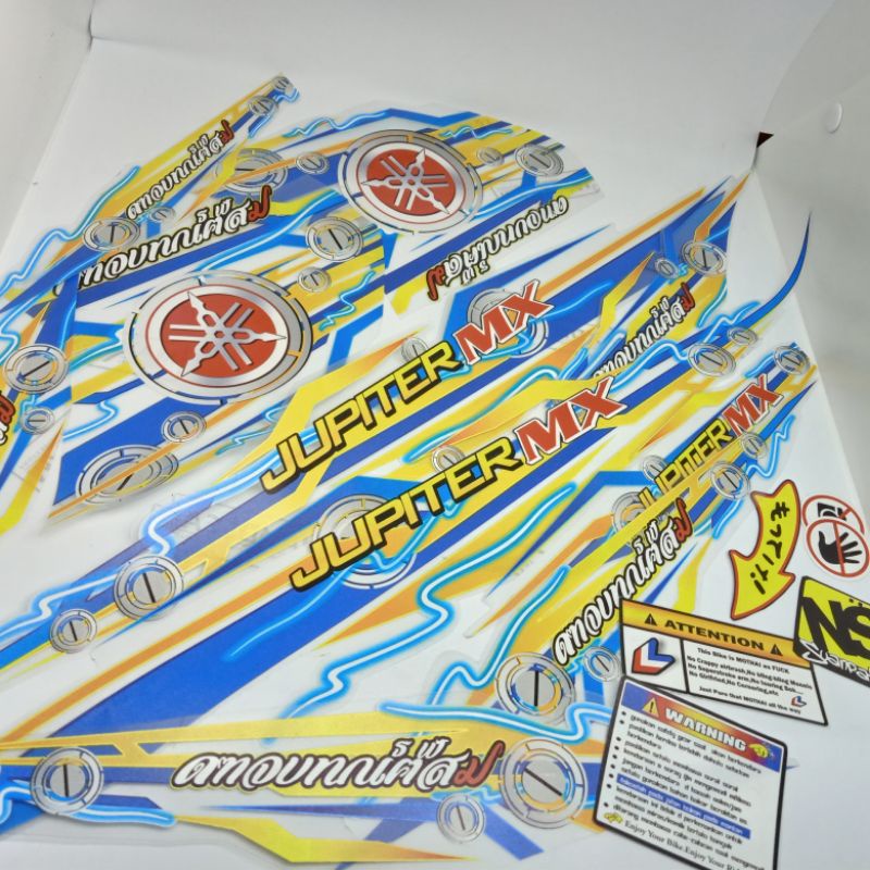 STIKER STRIPING TRANSPARAN HOLOGRAM JUPITER MX OLD