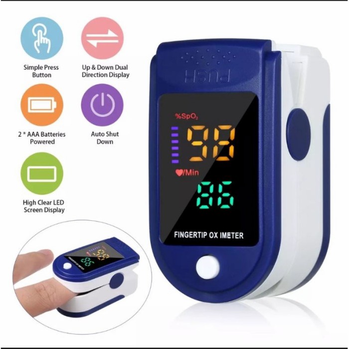 Oximeter Fingertip LK87 Pulse Oxymeter Alat Ukur Kadar Oksigen dan Detak Jantung BISA COD