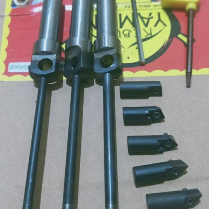 Machi | Pisau Cutter Valve Set 4,5Mm + 5Mm + 5,5Mm, Serta 5 Pisau | Alat Bubut