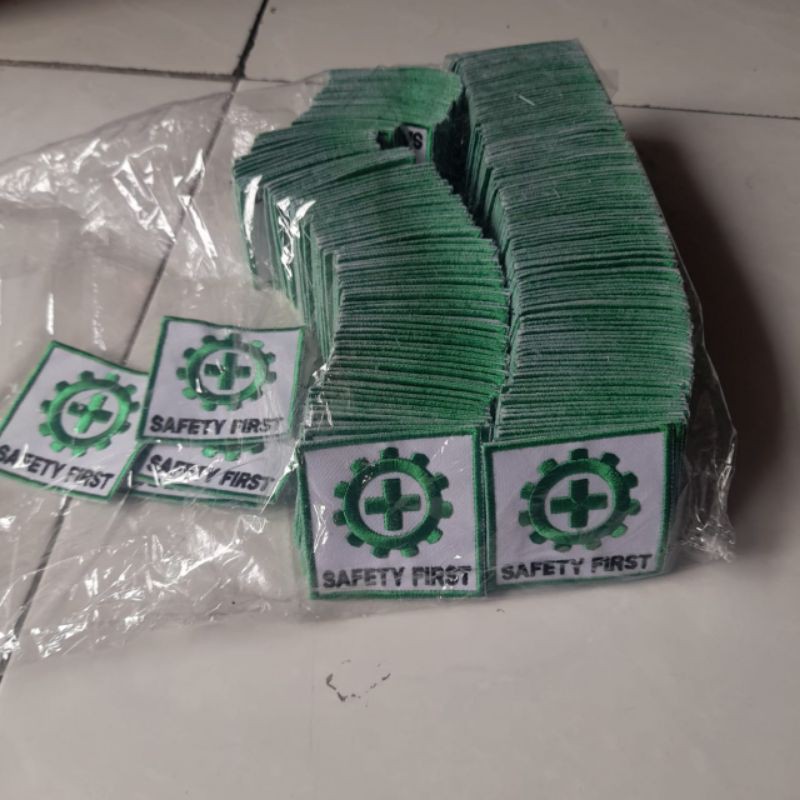 BORDIR SAFETY,LOGO SAFETY,EMBLEM SAFETY,BORDIR KUALITAS BAGUS,