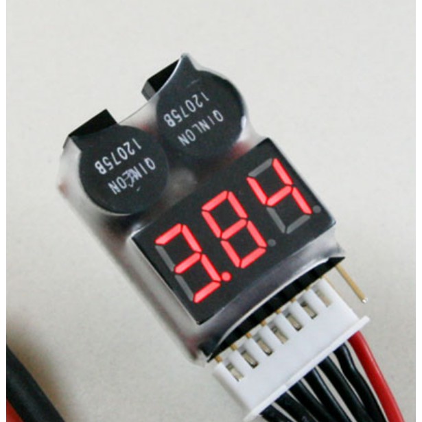 1-8S Lipo Battery Tester Low Voltage Checker Buzzer Alarm Baru