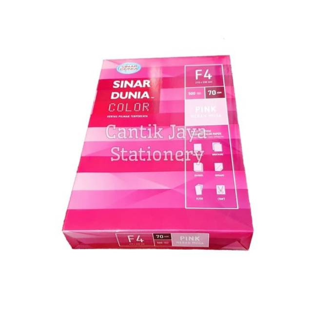 

Kertas HVS Sidu Sinar Dunia F4 70gsm warna pink