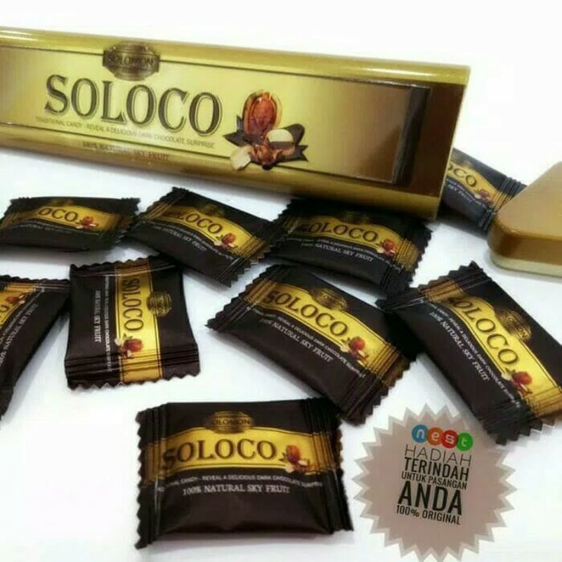SOLOCO CANDY ASLI ORIGINAL SOLOCO  PERMEN COKLAT PENAMBAH STAMINA PRIA