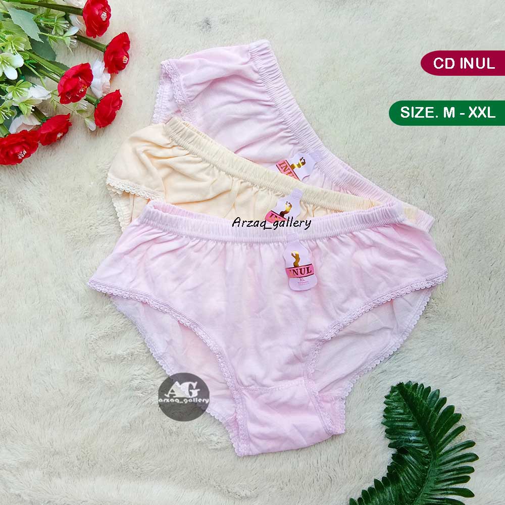 Ecer 1 pcs Celana dalam wanita dewasa / ibu ibu halus - CD INUL