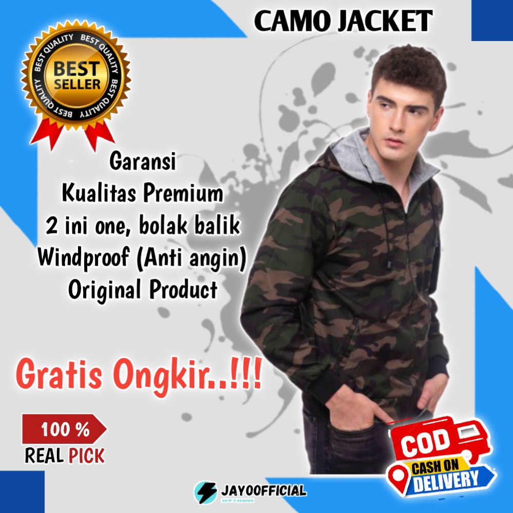 Jaket Loreng Army Jacket Bolak Balik Jaket Parasut Wanita Jaket Outdoor Distro Pria Original terbaru
