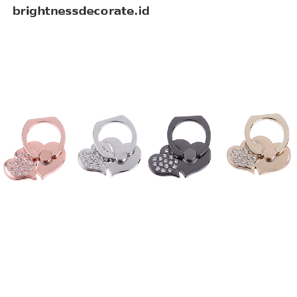 Ring Stand Holder Bentuk Hati Rotasi 360 Derajat Untuk Handphone