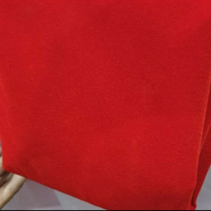 

DISKON- BISA COD kain beludru merah meteran