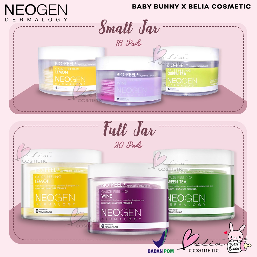 ❤ BELIA ❤ Neogen Dermalogy Bio Peel Gauze Peeling Green Tea | Lemon | Wine  - 18/30 Pads  ✔️BPOM