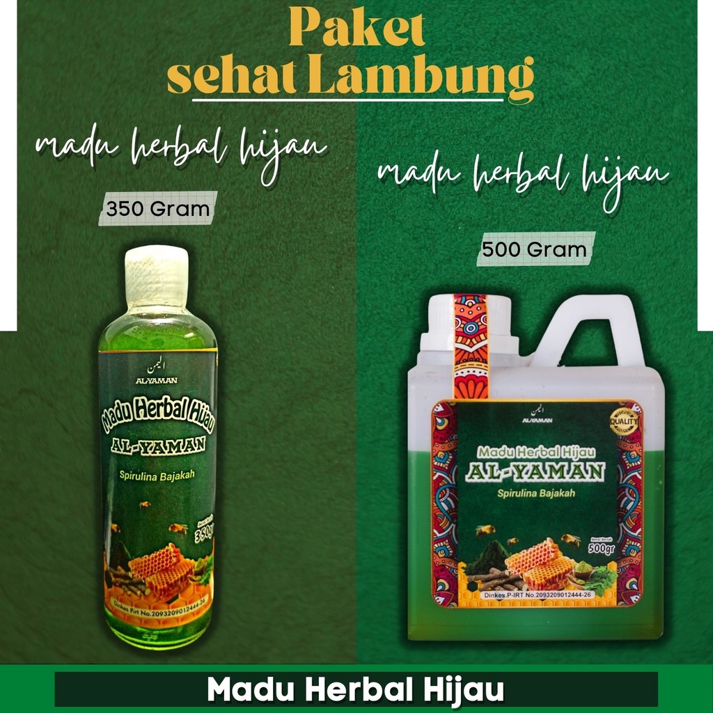 Paket Hemat Madu herbal Hijau untuk mengatasi penyakit lambung maag asam lambung gerd sampai kanker lambung