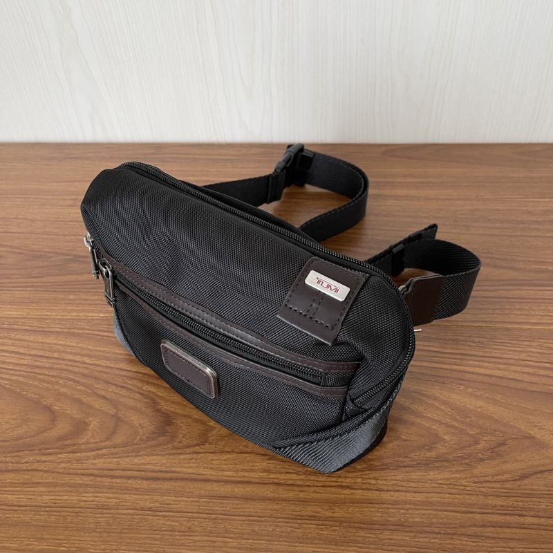 Waistbag Tumi Alpha Bravo Black Waist Pack Tas Pinggang Mirror Quality