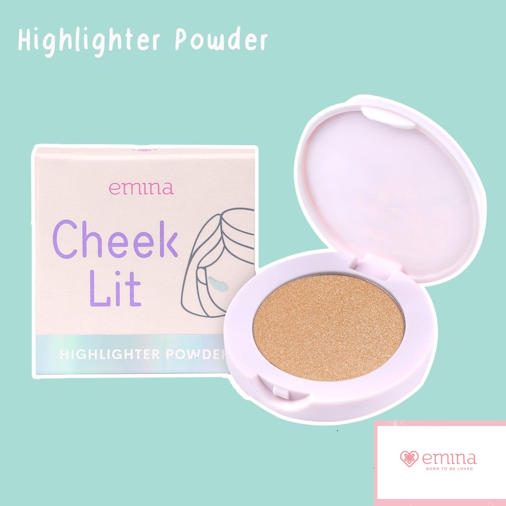 EMINA Cheek Lit Pressed Blush On, Cream, Blush Stick, Highlighter Powder BPOM Cheeklit (Valensia)