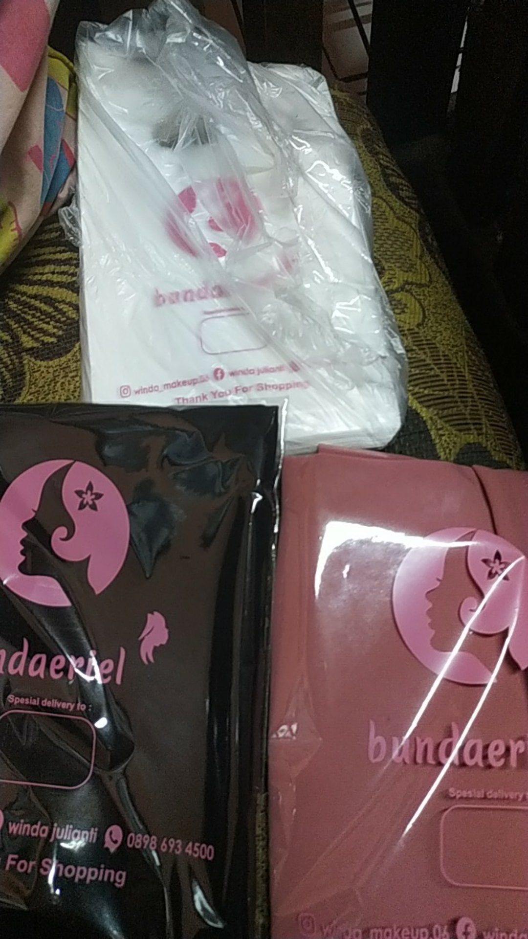 Sablon Plastik Opp Ukuran 20x25 Isi 100 Pcs Cocok Untuk Kemasan Hijab
