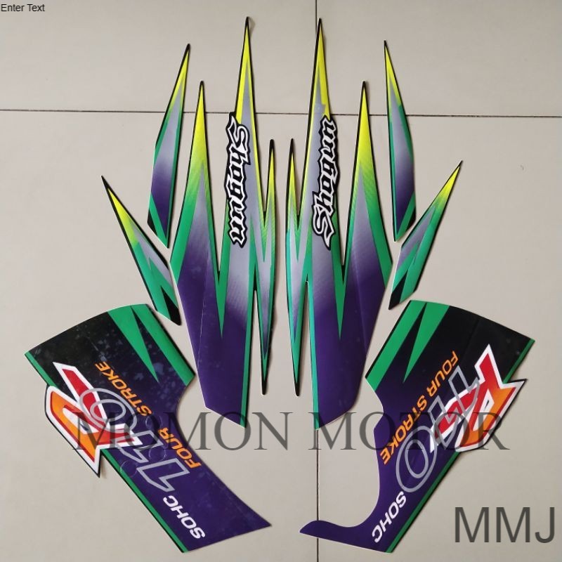 Sticker striping suzuki shogun kebo 110 r 1999 2000 hitam