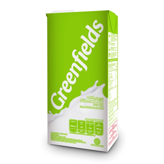 

GREENFIELDS SKIMMED UHT 1 Liter x 12 - WAJIB 1 LUSIN