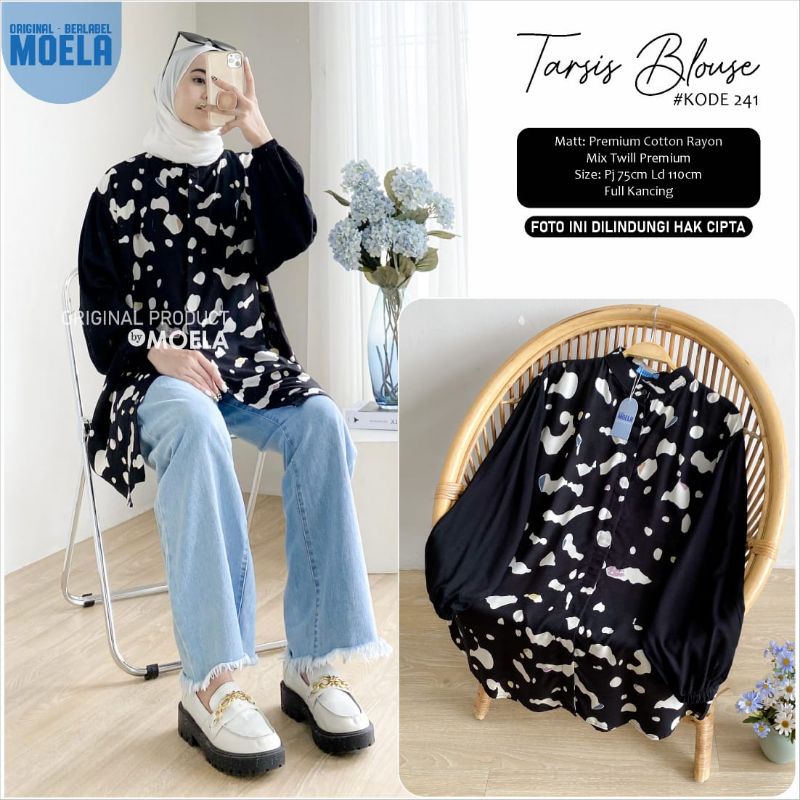 TARSIS BLOUSE LD 110cm // ATASAN WANITA ORIGINAL BERLABEL // BY MOELA-241