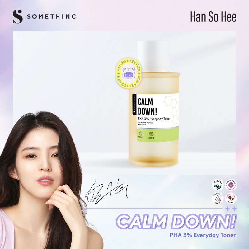 SOMETHINC Calm Down! PHA 3% Everyday Toner -Toner Menenangkan &amp; Mencerahkan kulit