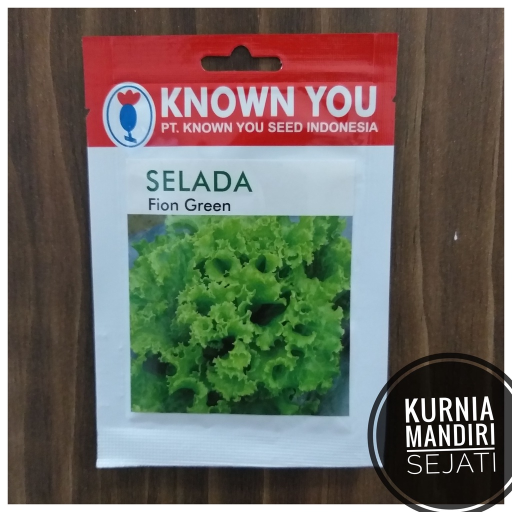 Jual Benih Selada Keriting Fion Green Known You Seed Original Packing 5