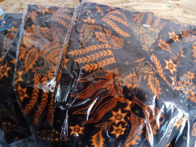 Kemeja Batik Pria Lengan Pendek Motif Manggar