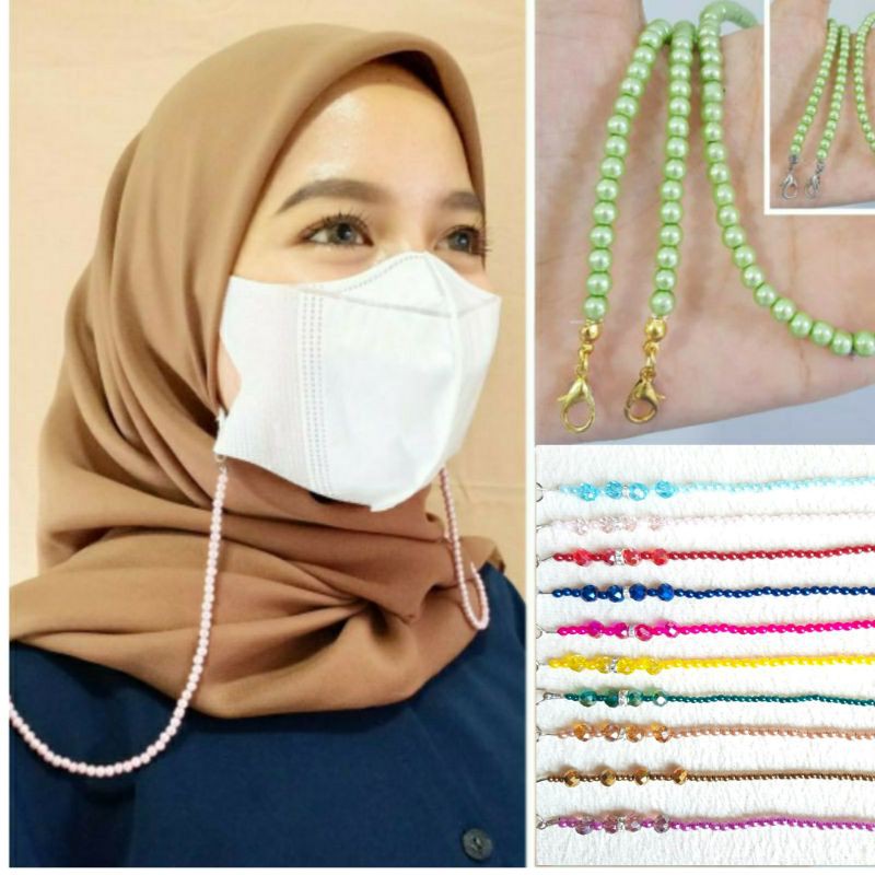 Strap Masker Artis Ivan gunawan ruben Ayu Ting 2 Lanyard Tali Kalung gantungan Masker Hijab