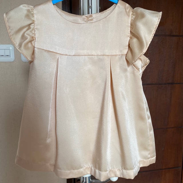 Preloved Dress Pesta Bayi - Gold