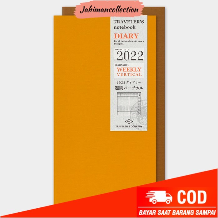 

✨ BISA COD ✨ Traveler's Notebook Refill 2022 Weekly Vertical Regular Size