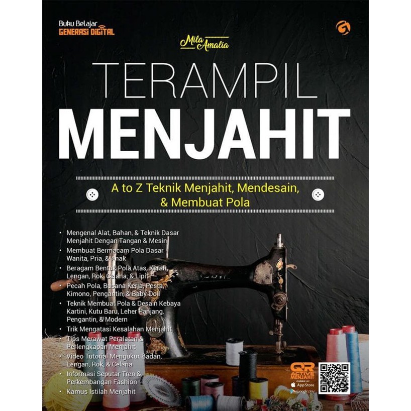 Jual Buku Terampil Menjahit A To Z Teknik Menjahit, Mendesain