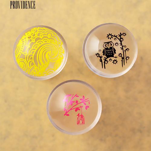 [Bayar Di Tempat]  2 Pcs Jelas Stamper Scraper Mini DIY Nail Art Gambar Plat Transfer Manicure Alat