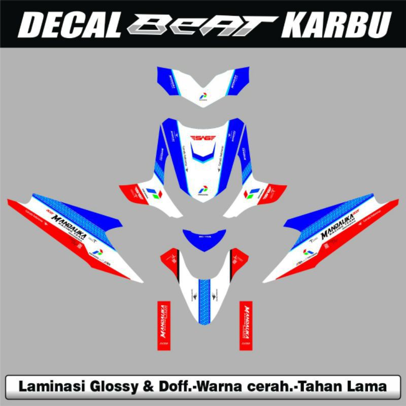 DECAL STICKER MOTOR BEAT KARBU/2016/2017 PERTAMINA/MANDALIKA