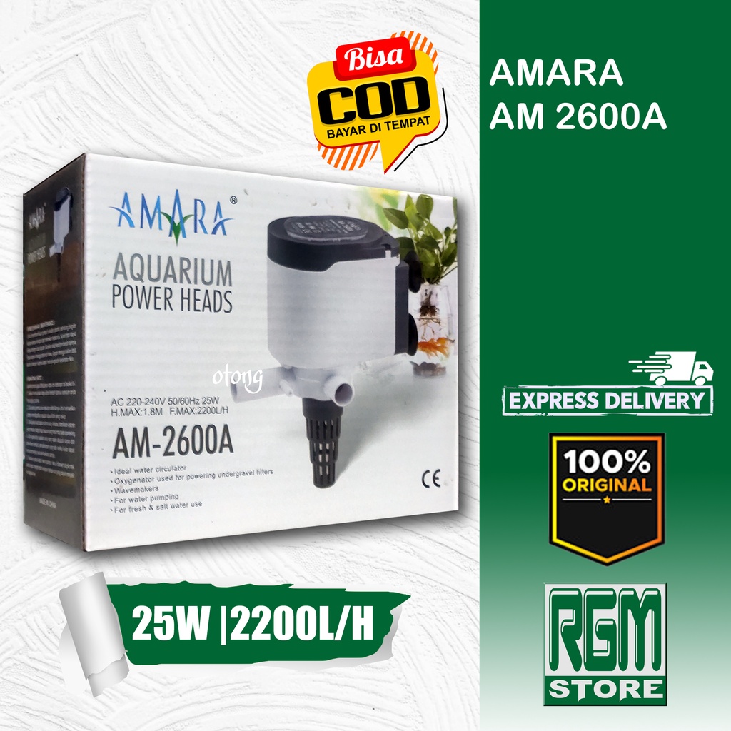 Amara AM 2600A AM 2600 AM2600 A AM2600A Mesin Pompa Power Head filter aquarium