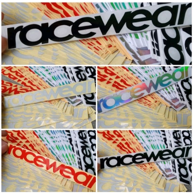 stiker logo racewear cutting kren kekinian COD