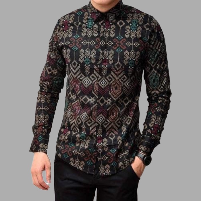 DGM Fashion New Arrival Distro Batik Pria Bordir Sogan Batikaf Notoarto Batik Ipnu-Ippnu Hem Pria-1