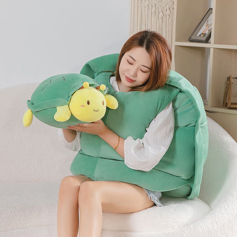 Bantal Kerang Plush Turtle Pendek Untuk Santai Nyaman Dan Menyenangkan.